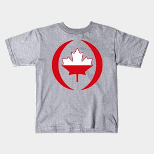 Polish Canadian Multinational Patriot Flag Series Kids T-Shirt